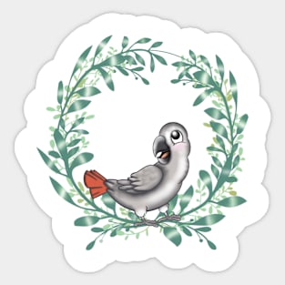 African grey parrot Sticker